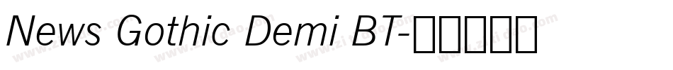 News Gothic Demi BT字体转换